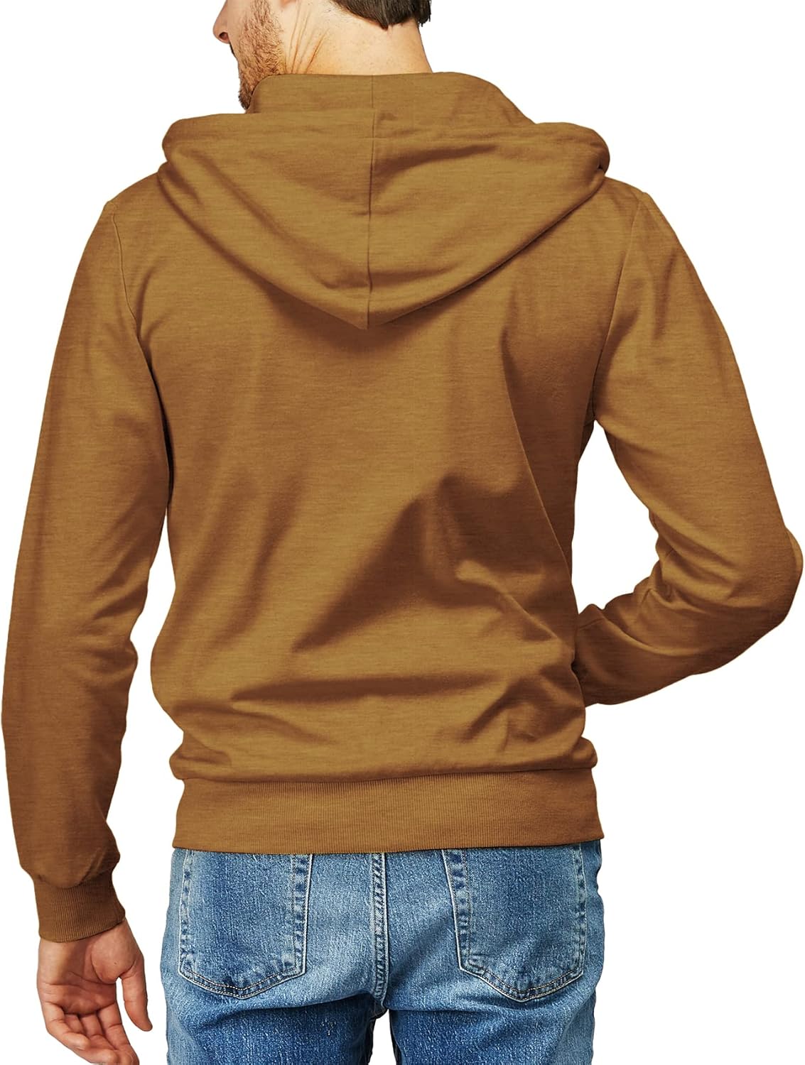 Men's Zip Up Hoodie Lightweight Long Sleeve Basic Slim Fit Cotton SweatShirt - Picture 109 of 201
