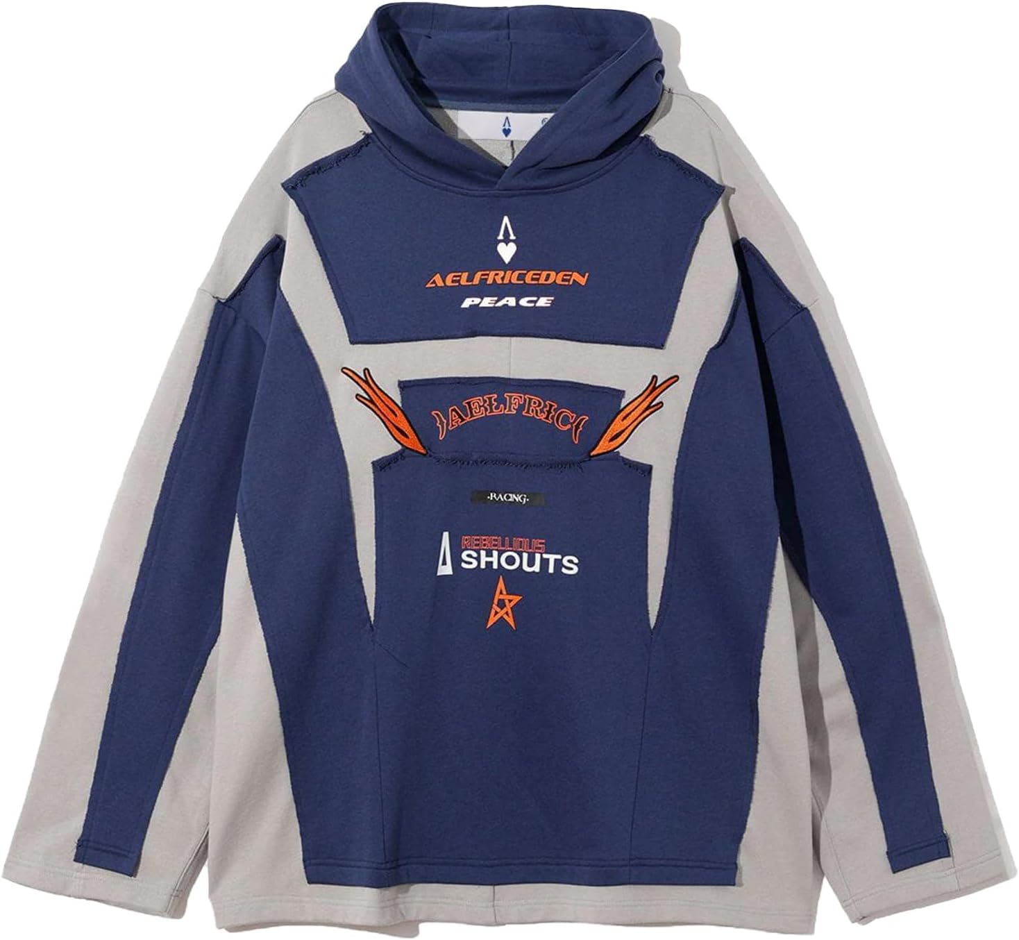 Vintage Graphic Hoodie Pullover - Casual Oversized Long Sleeve Sweatshirt - Picture 101 of 105