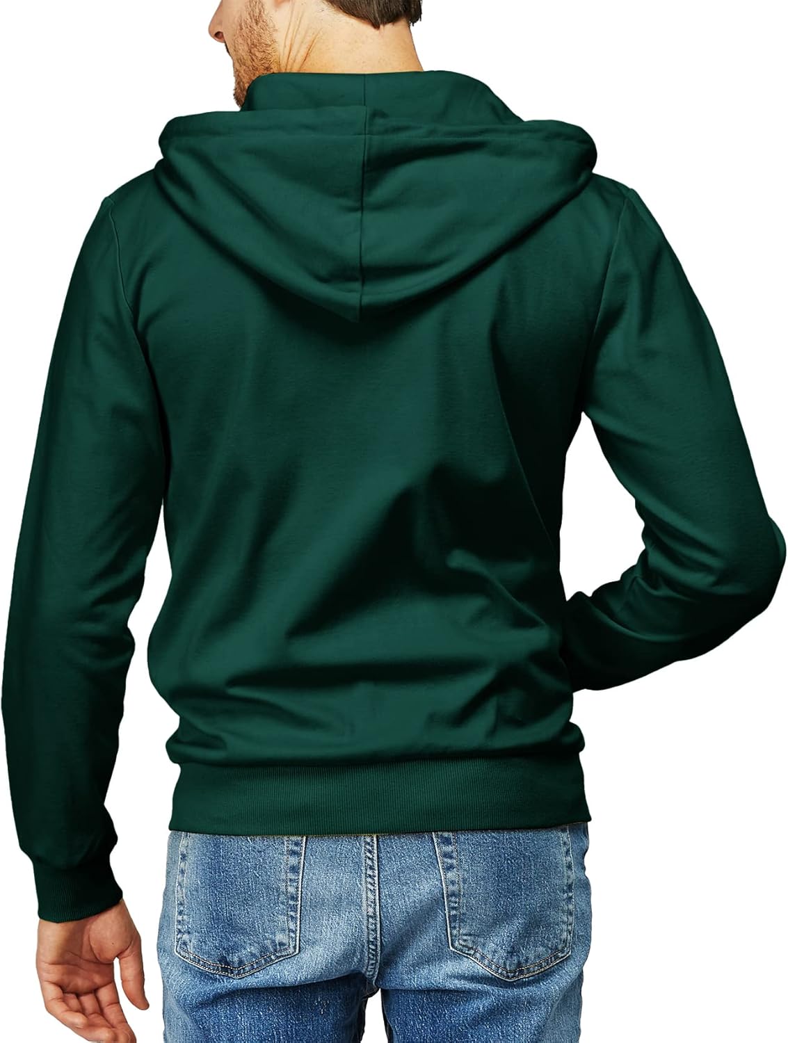 Men's Zip Up Hoodie Lightweight Long Sleeve Basic Slim Fit Cotton SweatShirt - Picture 121 of 201