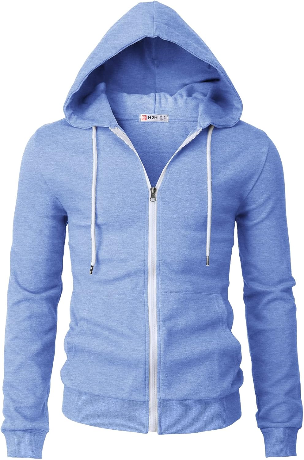 Men's Zip Up Hoodie Lightweight Long Sleeve Basic Slim Fit Cotton SweatShirt - Picture 125 of 201