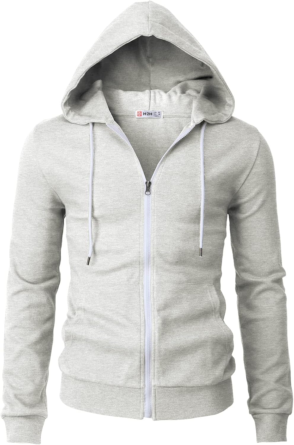 Men's Zip Up Hoodie Lightweight Long Sleeve Basic Slim Fit Cotton SweatShirt - Picture 131 of 201