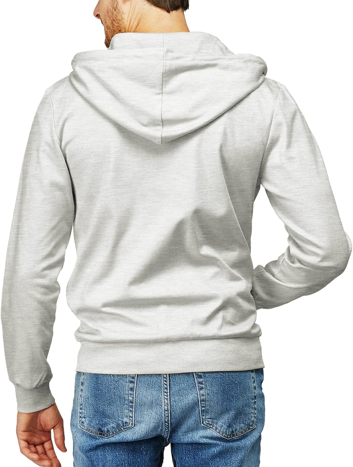 Men's Zip Up Hoodie Lightweight Long Sleeve Basic Slim Fit Cotton SweatShirt - Picture 133 of 201