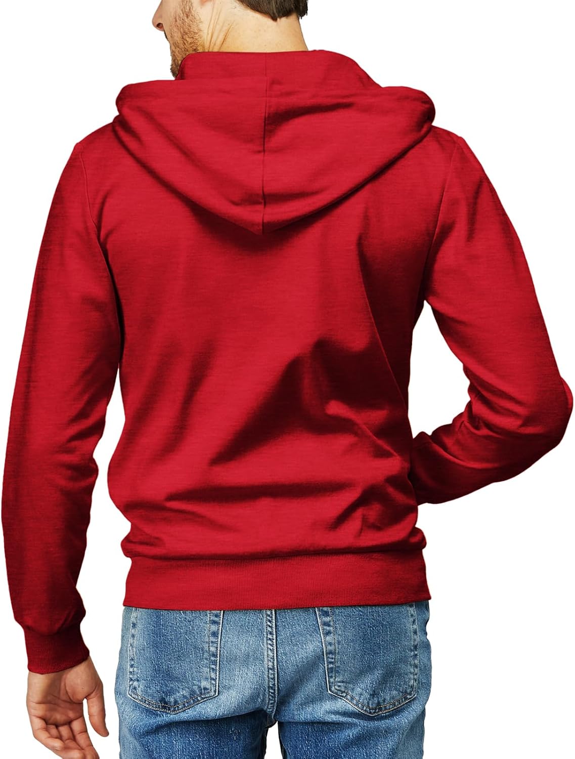 Men's Zip Up Hoodie Lightweight Long Sleeve Basic Slim Fit Cotton SweatShirt - Picture 140 of 201