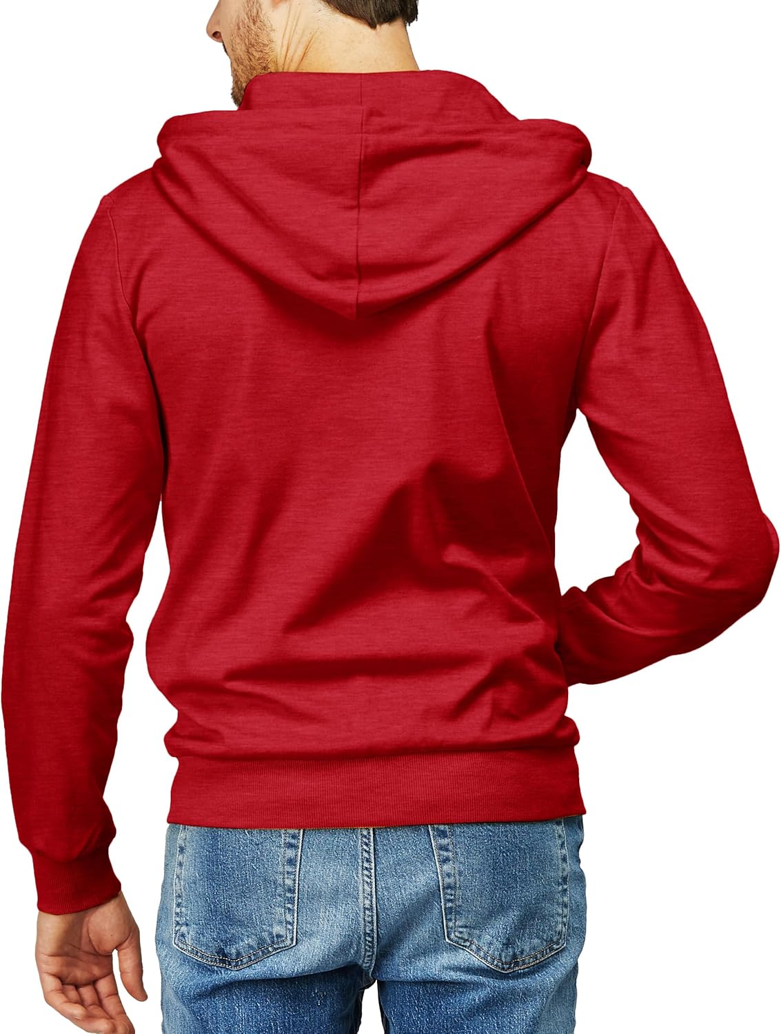 Men's Zip Up Hoodie Lightweight Long Sleeve Basic Slim Fit Cotton SweatShirt - Picture 151 of 201