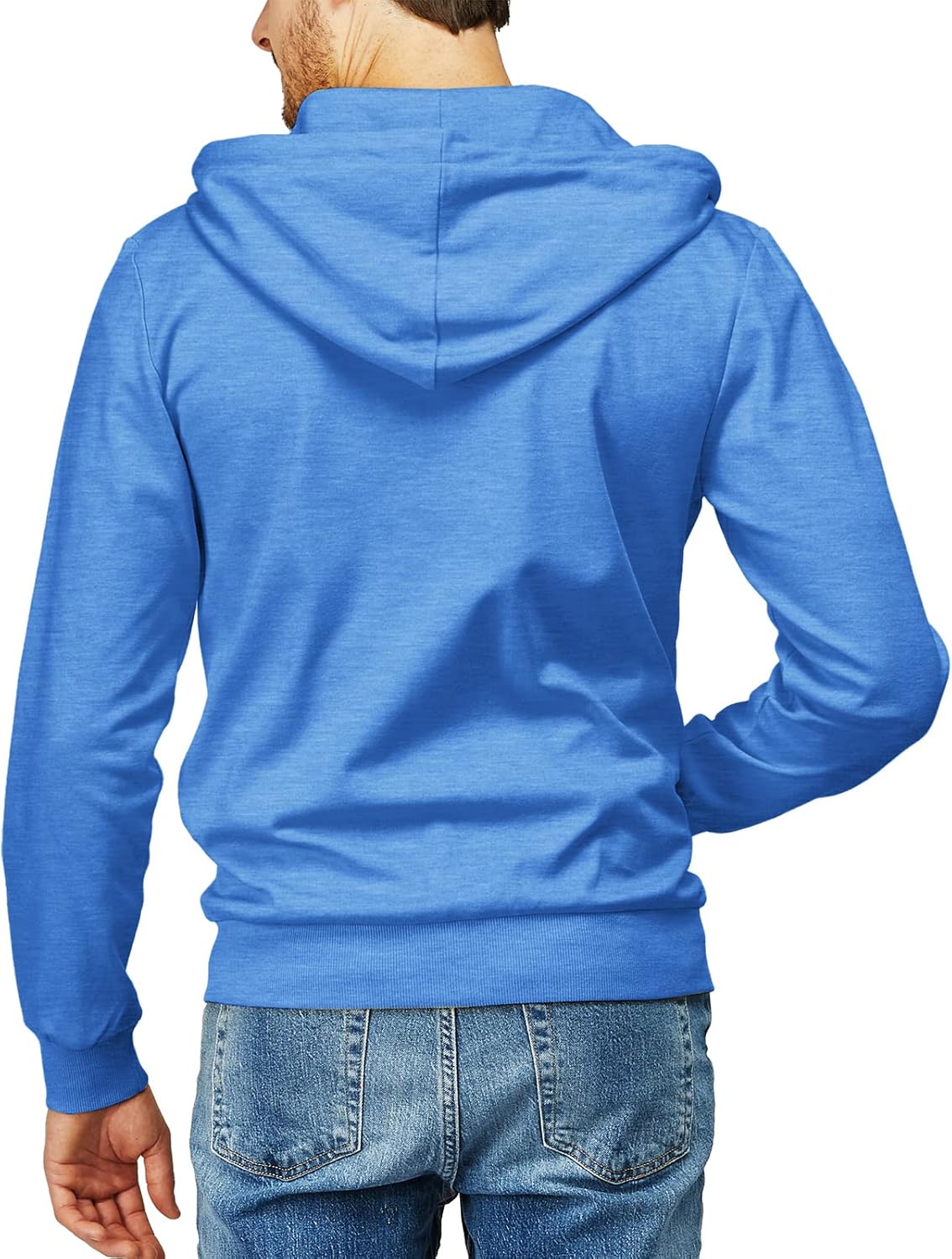 Men's Zip Up Hoodie Lightweight Long Sleeve Basic Slim Fit Cotton SweatShirt - Picture 163 of 201