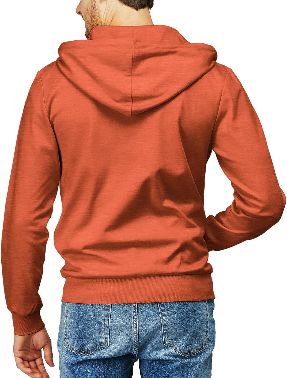 Men's Zip Up Hoodie Lightweight Long Sleeve Basic Slim Fit Cotton SweatShirt - Picture 170 of 201