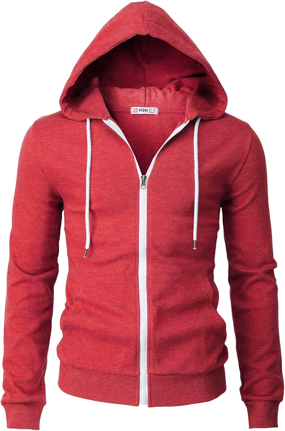Men's Zip Up Hoodie Lightweight Long Sleeve Basic Slim Fit Cotton SweatShirt - Picture 197 of 201