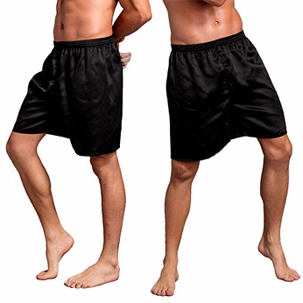 Underwear Shorts Mens Boxer SPA Pajamas Comfy Sleepwear PJS Satin Silk - Picture 20 of 22