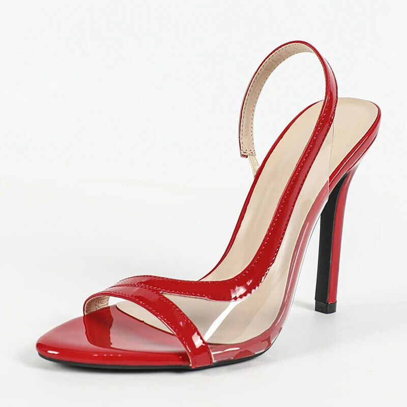 Summer Fashion PVC Transparent Sandals High Heels Stilettos Thin Heel Pumps - Imagen 14 de 14