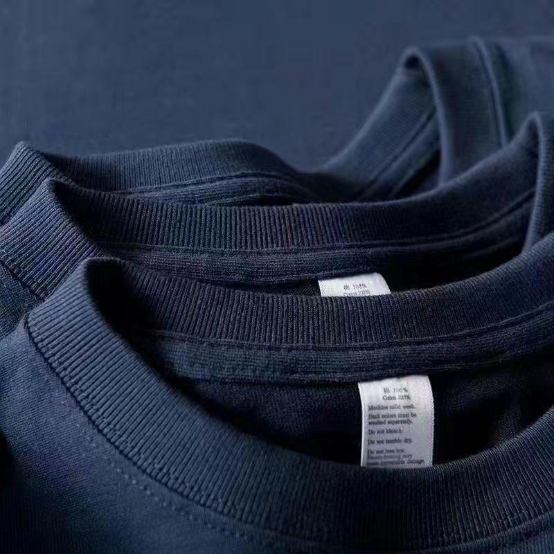Loose T Shirt Men's Casual Basic Short Sleeved Tops Cotton Solid Round Neck Tees - Picture 17 of 27