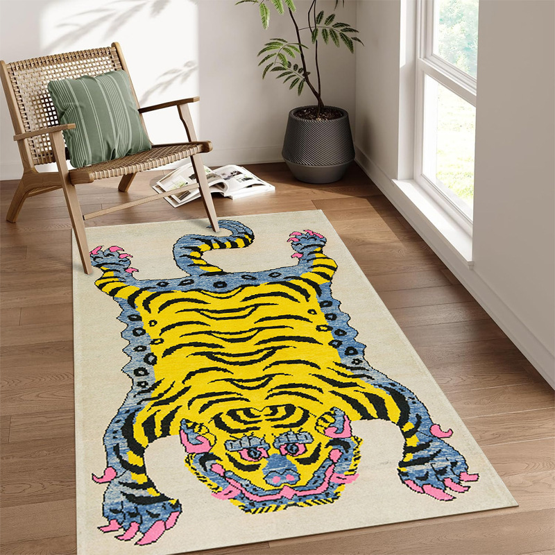 Tiger Carpet Bedroom Solid Color Carpet Light Luxury High-end Decorative Carpet