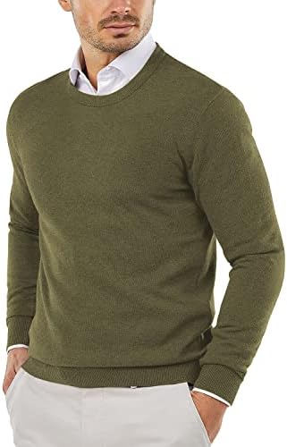 Men's Crew Neck Sweater Slim Lightweight Sweatshirts Knitted Pullover for Casual - Picture 22 of 142