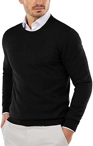 Men's Crew Neck Sweater Slim Lightweight Sweatshirts Knitted Pullover for Casual - Picture 25 of 142