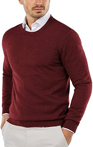 Men's Crew Neck Sweater Slim Lightweight Sweatshirts Knitted Pullover for Casual - Picture 28 of 142