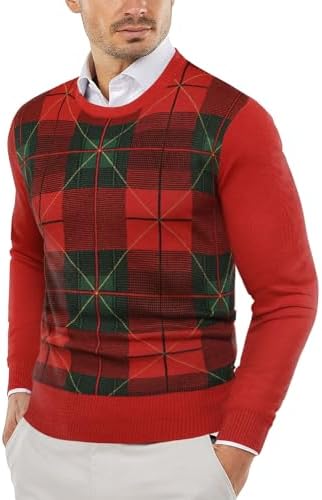 Men's Crew Neck Sweater Slim Lightweight Sweatshirts Knitted Pullover for Casual - Picture 34 of 142