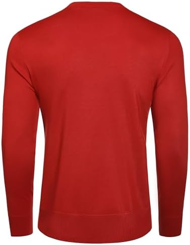 Men's Crew Neck Sweater Slim Lightweight Sweatshirts Knitted Pullover for Casual - Picture 36 of 142