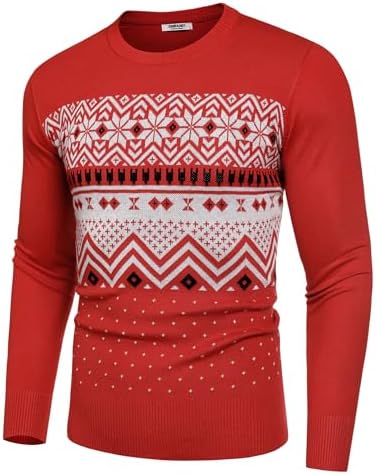 Men's Crew Neck Sweater Slim Lightweight Sweatshirts Knitted Pullover for Casual - Picture 41 of 142