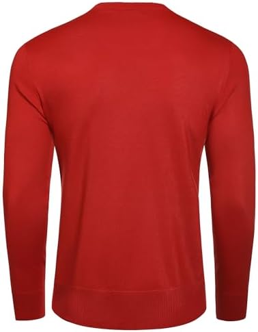 Men's Crew Neck Sweater Slim Lightweight Sweatshirts Knitted Pullover for Casual - Picture 42 of 142