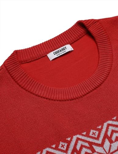 Men's Crew Neck Sweater Slim Lightweight Sweatshirts Knitted Pullover for Casual - Picture 43 of 142