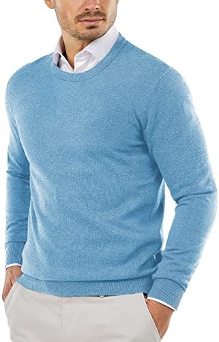 Men's Crew Neck Sweater Slim Lightweight Sweatshirts Knitted Pullover for Casual - Picture 47 of 142