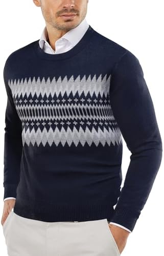 Men's Crew Neck Sweater Slim Lightweight Sweatshirts Knitted Pullover for Casual - Picture 62 of 142
