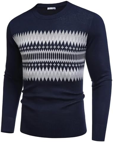 Men's Crew Neck Sweater Slim Lightweight Sweatshirts Knitted Pullover for Casual - Picture 63 of 142