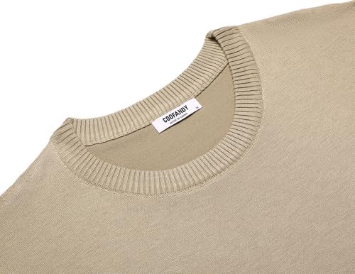 Men's Crew Neck Sweater Slim Lightweight Sweatshirts Knitted Pullover for Casual - Picture 71 of 142