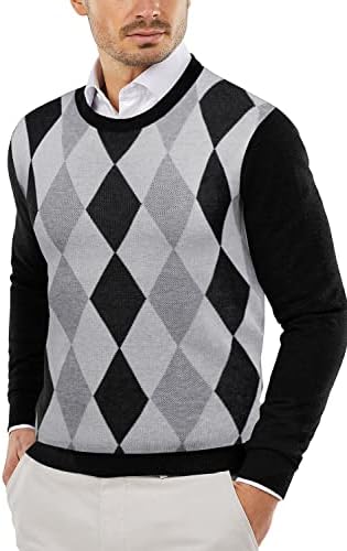 Men's Crew Neck Sweater Slim Lightweight Sweatshirts Knitted Pullover for Casual - Picture 75 of 142