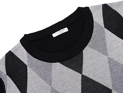 Men's Crew Neck Sweater Slim Lightweight Sweatshirts Knitted Pullover for Casual - Picture 79 of 142