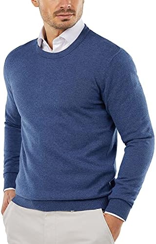 Men's Crew Neck Sweater Slim Lightweight Sweatshirts Knitted Pullover for Casual - Picture 80 of 142