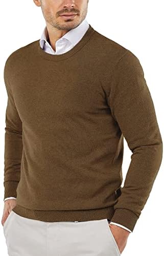 Men's Crew Neck Sweater Slim Lightweight Sweatshirts Knitted Pullover for Casual - Picture 83 of 142