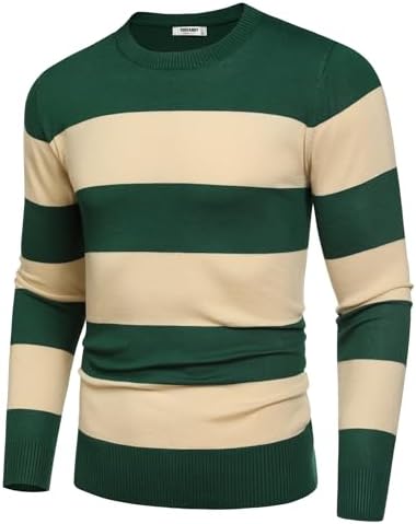 Men's Crew Neck Sweater Slim Lightweight Sweatshirts Knitted Pullover for Casual - Picture 93 of 142