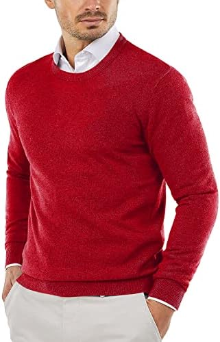 Men's Crew Neck Sweater Slim Lightweight Sweatshirts Knitted Pullover for Casual - Picture 98 of 142