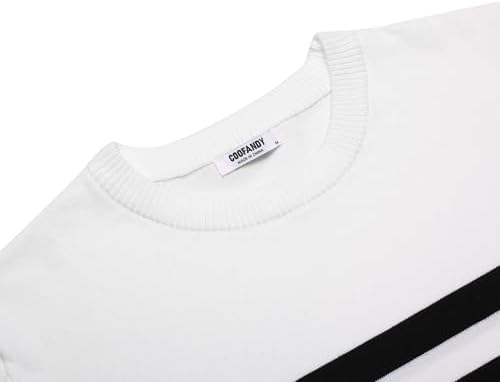 Men's Crew Neck Sweater Slim Lightweight Sweatshirts Knitted Pullover for Casual - Picture 102 of 142