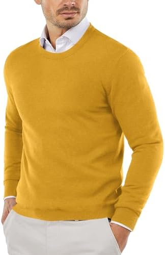 Men's Crew Neck Sweater Slim Lightweight Sweatshirts Knitted Pullover for Casual - Picture 105 of 142