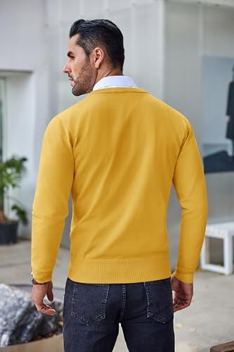 Men's Crew Neck Sweater Slim Lightweight Sweatshirts Knitted Pullover for Casual - Picture 106 of 142