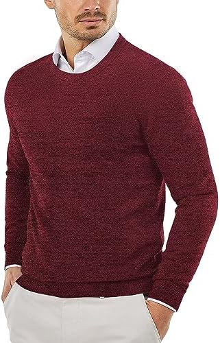 Men's Crew Neck Sweater Slim Lightweight Sweatshirts Knitted Pullover for Casual - Picture 108 of 142