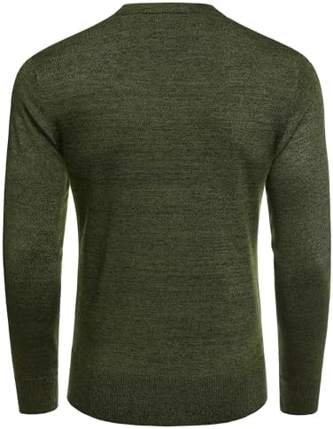 Men's Crew Neck Sweater Slim Lightweight Sweatshirts Knitted Pullover for Casual - Picture 114 of 142