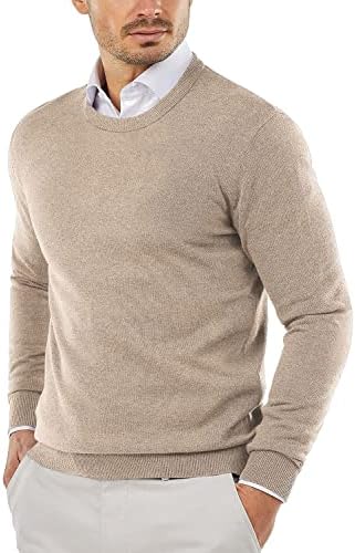 Men's Crew Neck Sweater Slim Lightweight Sweatshirts Knitted Pullover for Casual - Picture 117 of 142