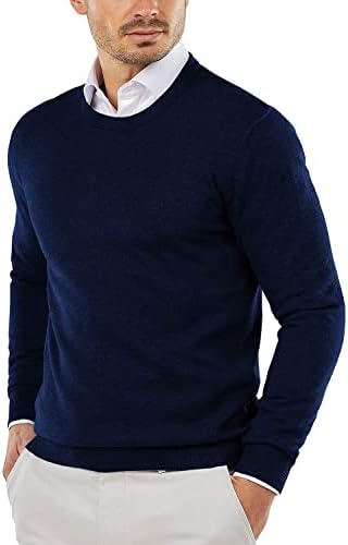Men's Crew Neck Sweater Slim Lightweight Sweatshirts Knitted Pullover for Casual - Picture 120 of 142