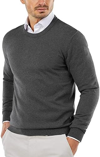 Men's Crew Neck Sweater Slim Lightweight Sweatshirts Knitted Pullover for Casual - Picture 125 of 142