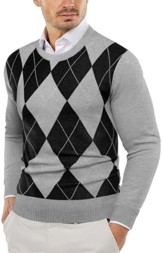 Men's Crew Neck Sweater Slim Lightweight Sweatshirts Knitted Pullover for Casual - Picture 129 of 142