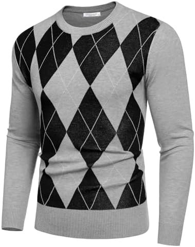 Men's Crew Neck Sweater Slim Lightweight Sweatshirts Knitted Pullover for Casual - Picture 130 of 142
