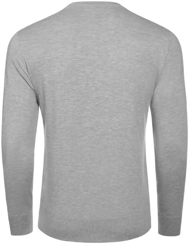 Men's Crew Neck Sweater Slim Lightweight Sweatshirts Knitted Pullover for Casual - Picture 131 of 142