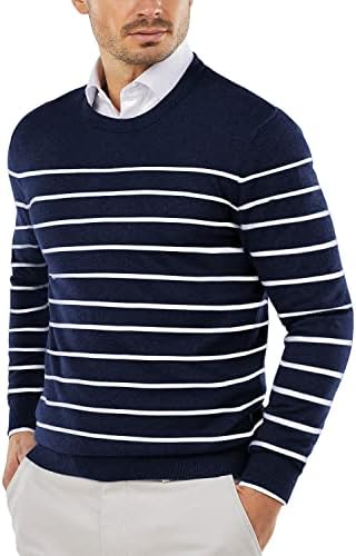 Men's Crew Neck Sweater Slim Lightweight Sweatshirts Knitted Pullover for Casual - Picture 135 of 142