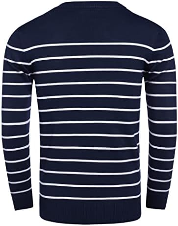 Men's Crew Neck Sweater Slim Lightweight Sweatshirts Knitted Pullover for Casual - Picture 138 of 142