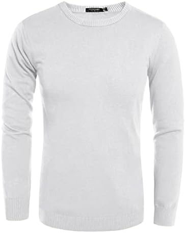 Men's Crew Neck Sweater Slim Lightweight Sweatshirts Knitted Pullover for Casual - Picture 140 of 142