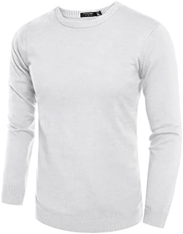 Men's Crew Neck Sweater Slim Lightweight Sweatshirts Knitted Pullover for Casual - Picture 141 of 142