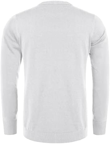 Men's Crew Neck Sweater Slim Lightweight Sweatshirts Knitted Pullover for Casual - Picture 142 of 142
