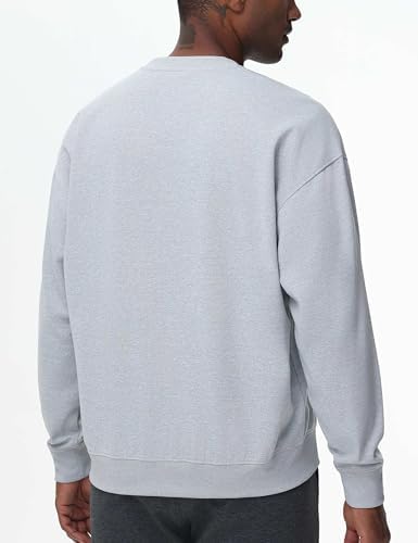Men's Crewneck Loose fit Sweatshirt Lightweight Soft Basic Pullover Tops - Picture 28 of 31